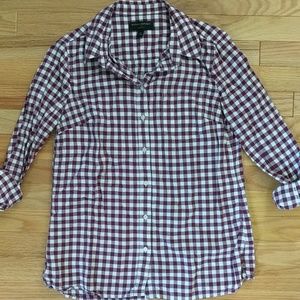 Banana Republic Red Gingham Flannel - M